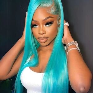 Vibrant teal Blue Women's Hair Wig